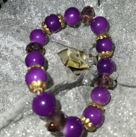 One Bracelet I Size 8mm & up I Natural Stone I Beads & Stretchable Band - Picture 4 of 16